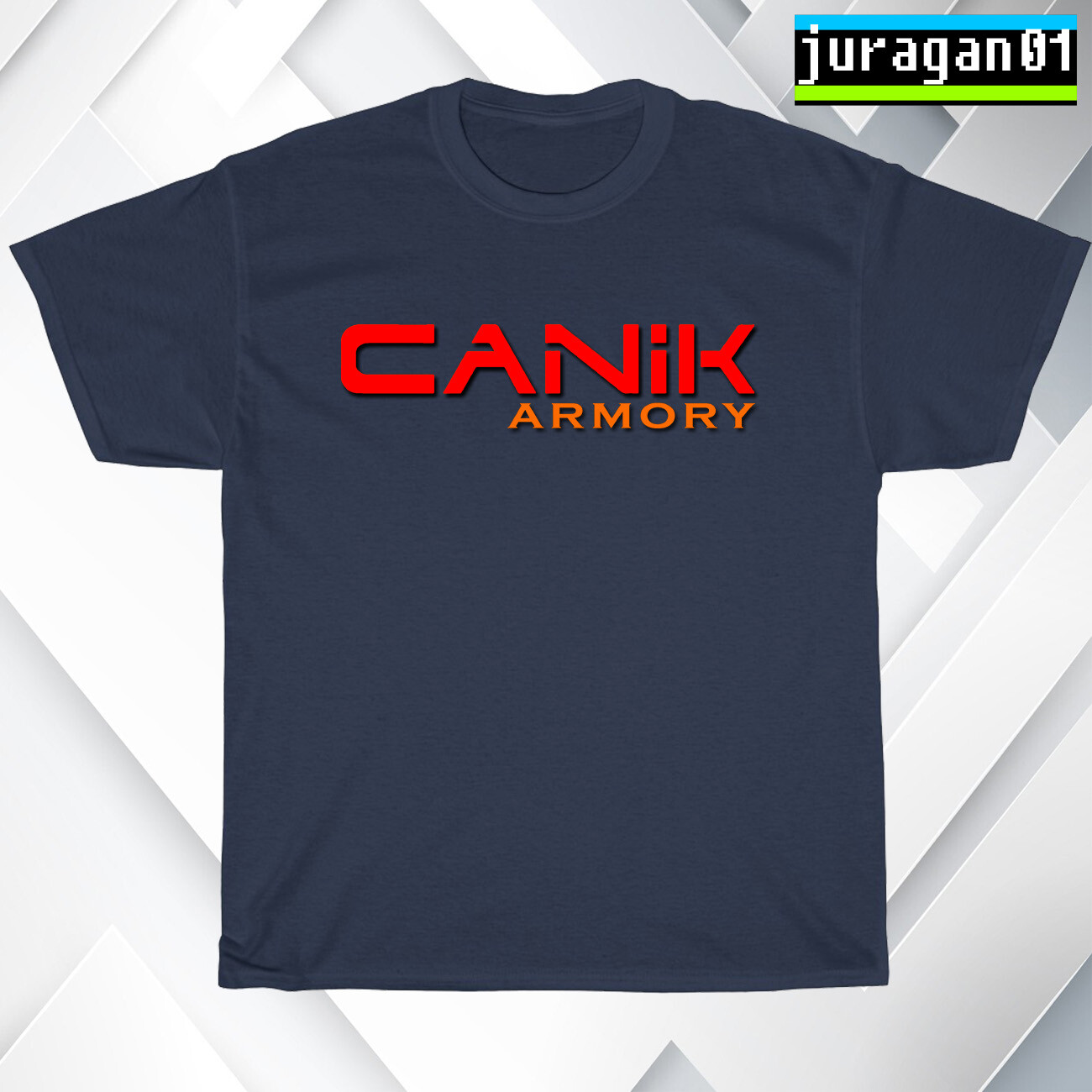 CANIK Superior Firearms Logo Black/Navy/Sport Grey/White Men'sT-Shirt S-5XL gallery