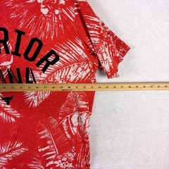 Under Armour Project Rock Tshirt Men XXL Red White Warrior Mana Palm AOP Workout