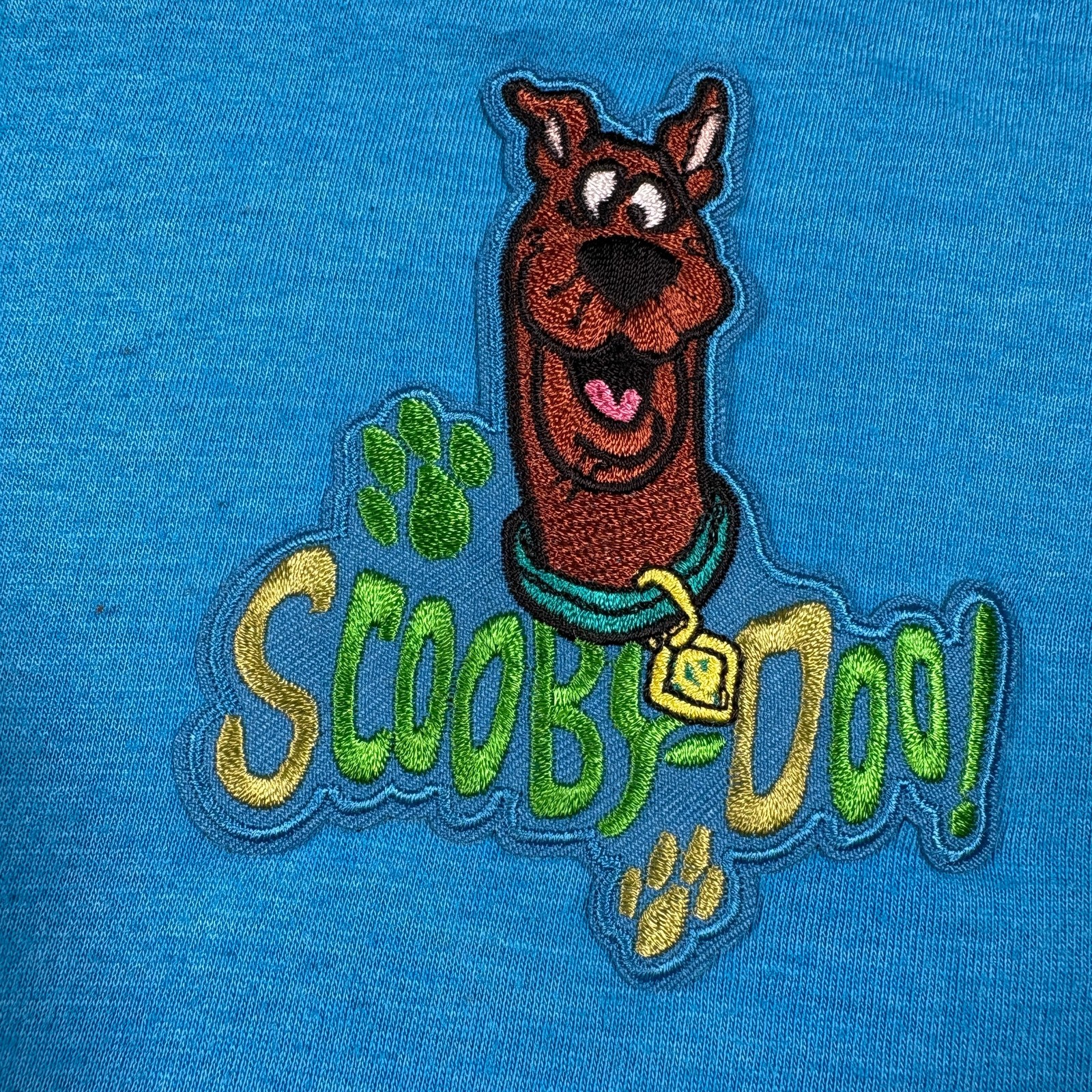 Hanes X Temp T-Shirt Mens 3XL Blue Scoobert Scooby Doo Embroidered Logo Cartoon gallery