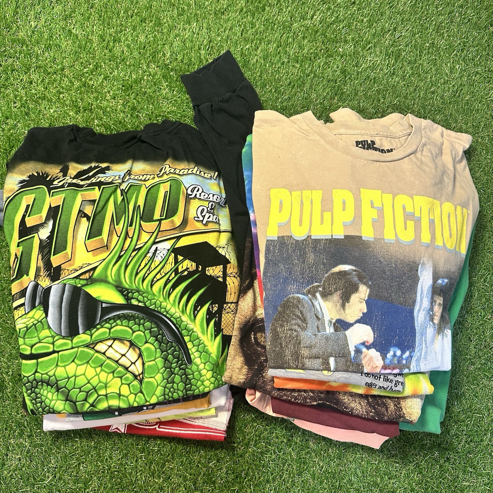 Lot of 20 Modern Graphic T Shirts Mixed Size Wholesale Bulk Reseller Y2K A24 gallery