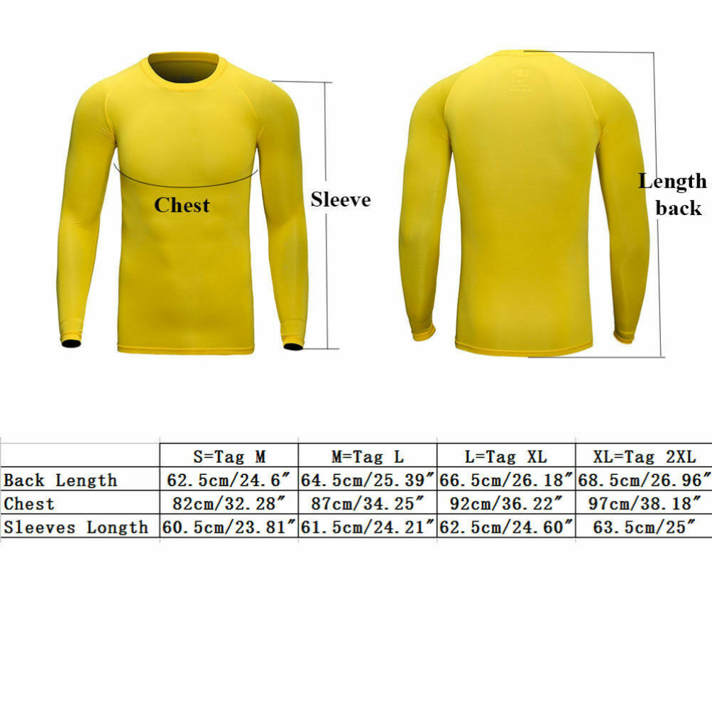 Men's Sports Compression T Shirt Tight Fitness Gym Moisture Wicking Long Shirts gallery