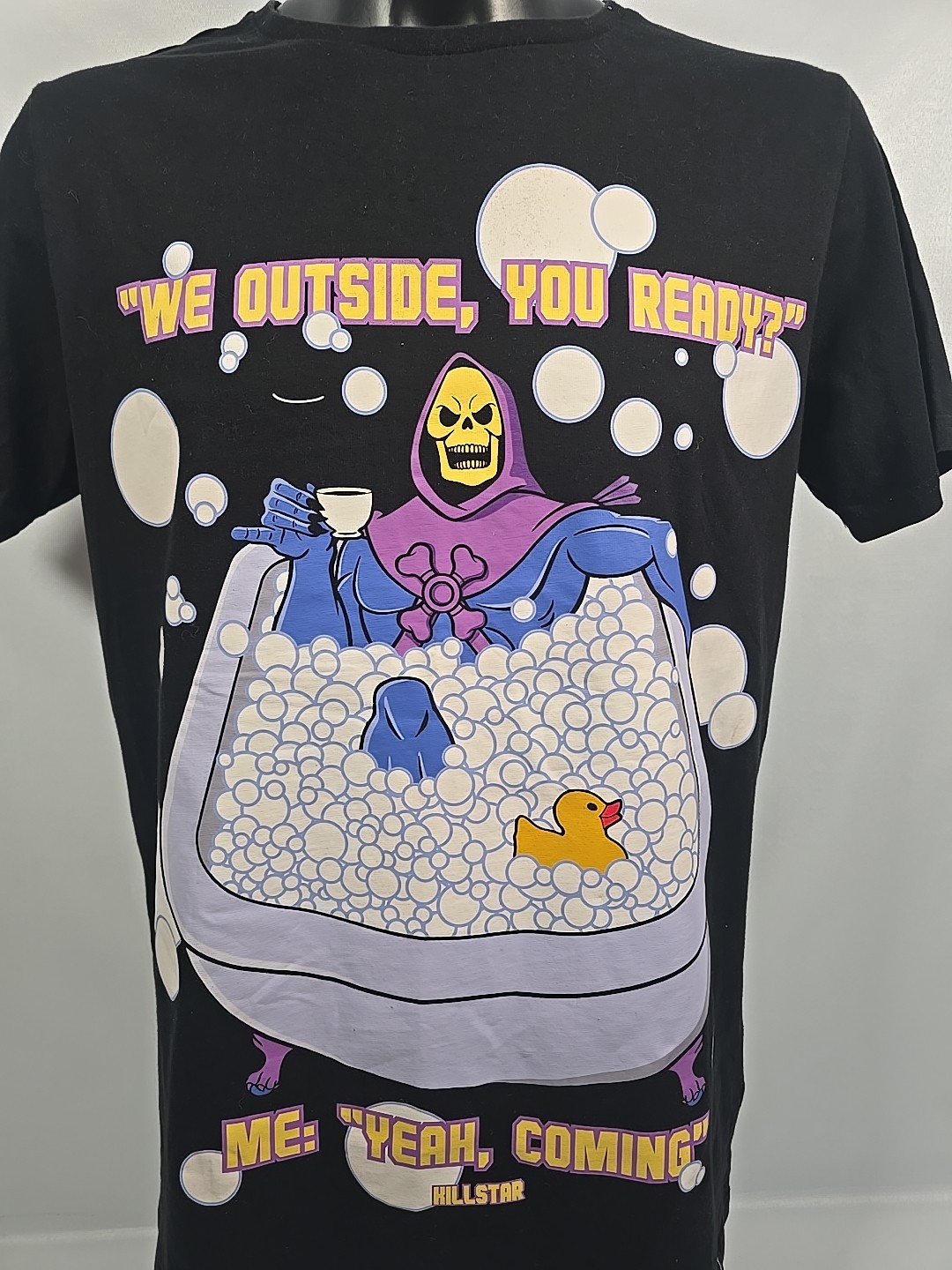 KILLSTAR Skeletor T-Shirt Masters of Universe Chillax Black Unisex Tee XL gallery