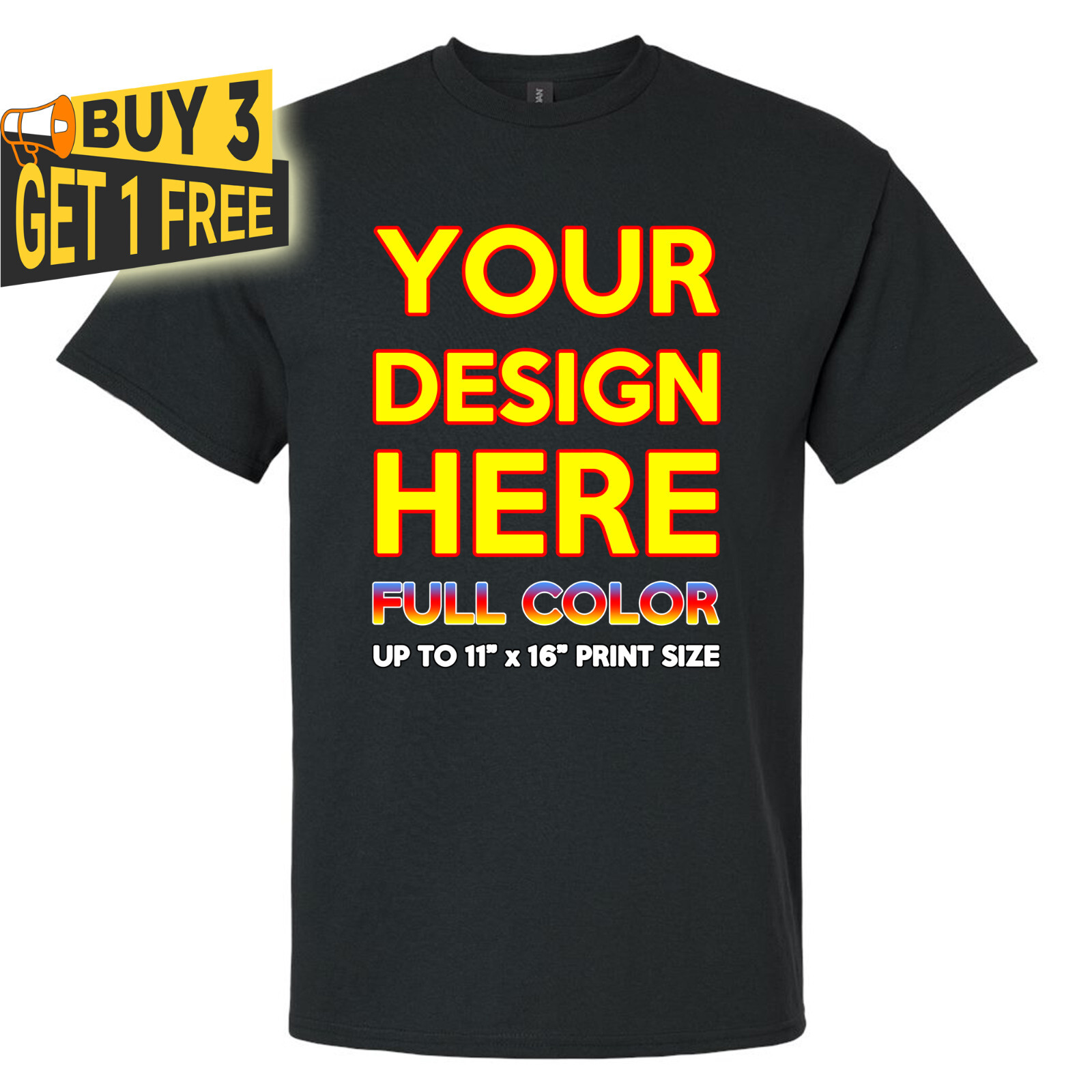 Full Color Custom Print Text or Photo On T Shirt Your Logo Design Print Tee gallery