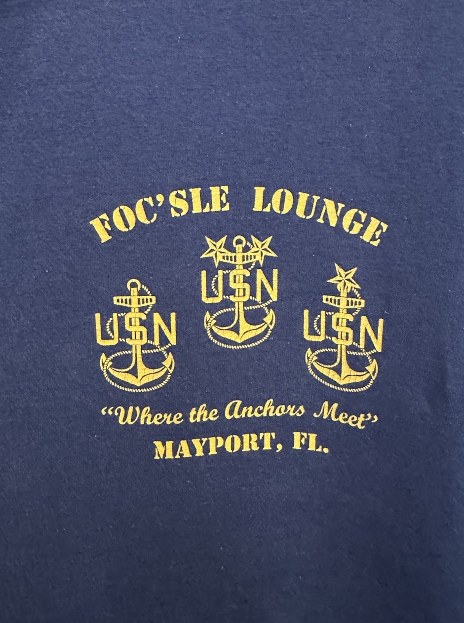 Vtg USN Mermaid & Sailor Foc’sle Lounge Mayport FL Size L 100% Cotton Tee Shirt gallery