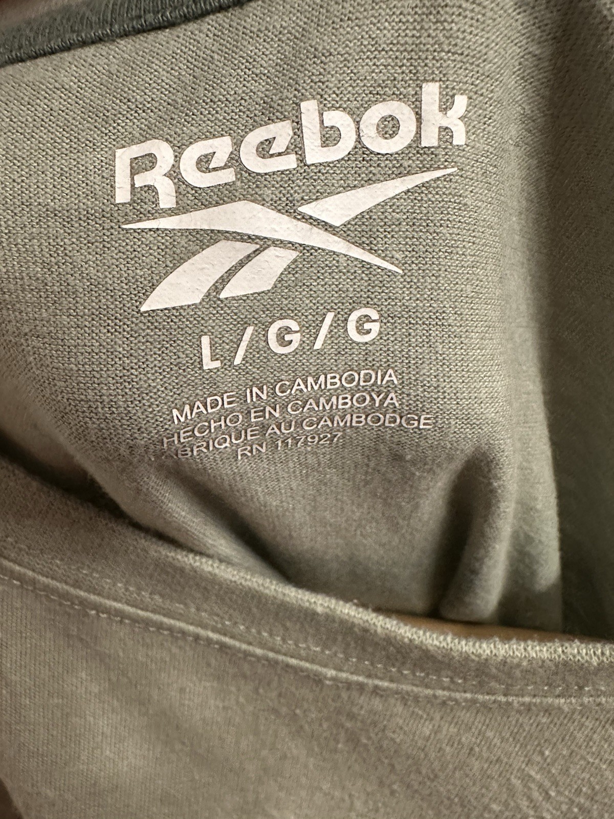 Reebok Mens Metallic Vector Graphic Tee Field Green-LARGE gallery