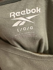 Reebok Mens Metallic Vector Graphic Tee Field Green-LARGE