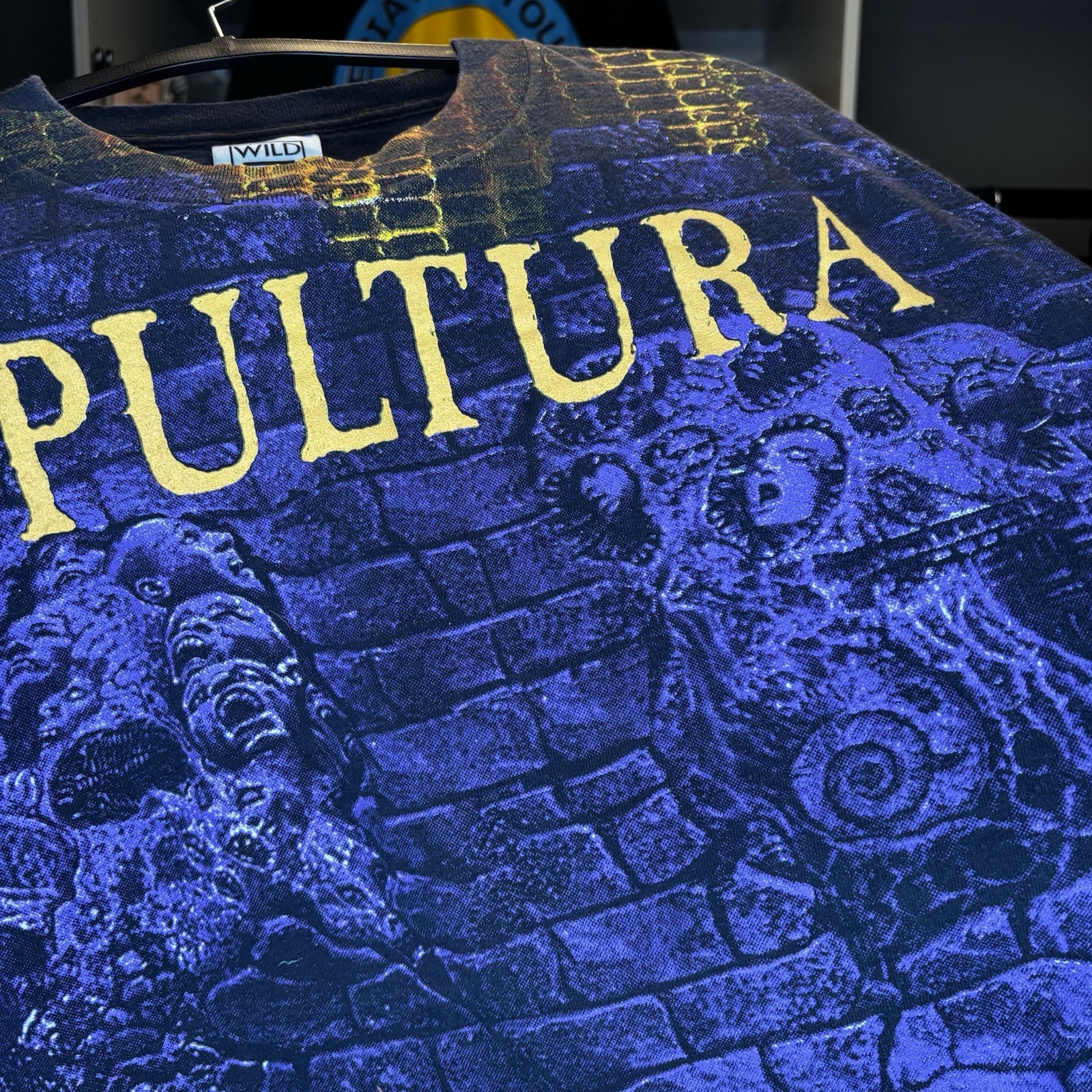 Vintage Sepultura AOP Shirt XL Wild Oats USA Single Stitch Rare 90s Metal Tee gallery