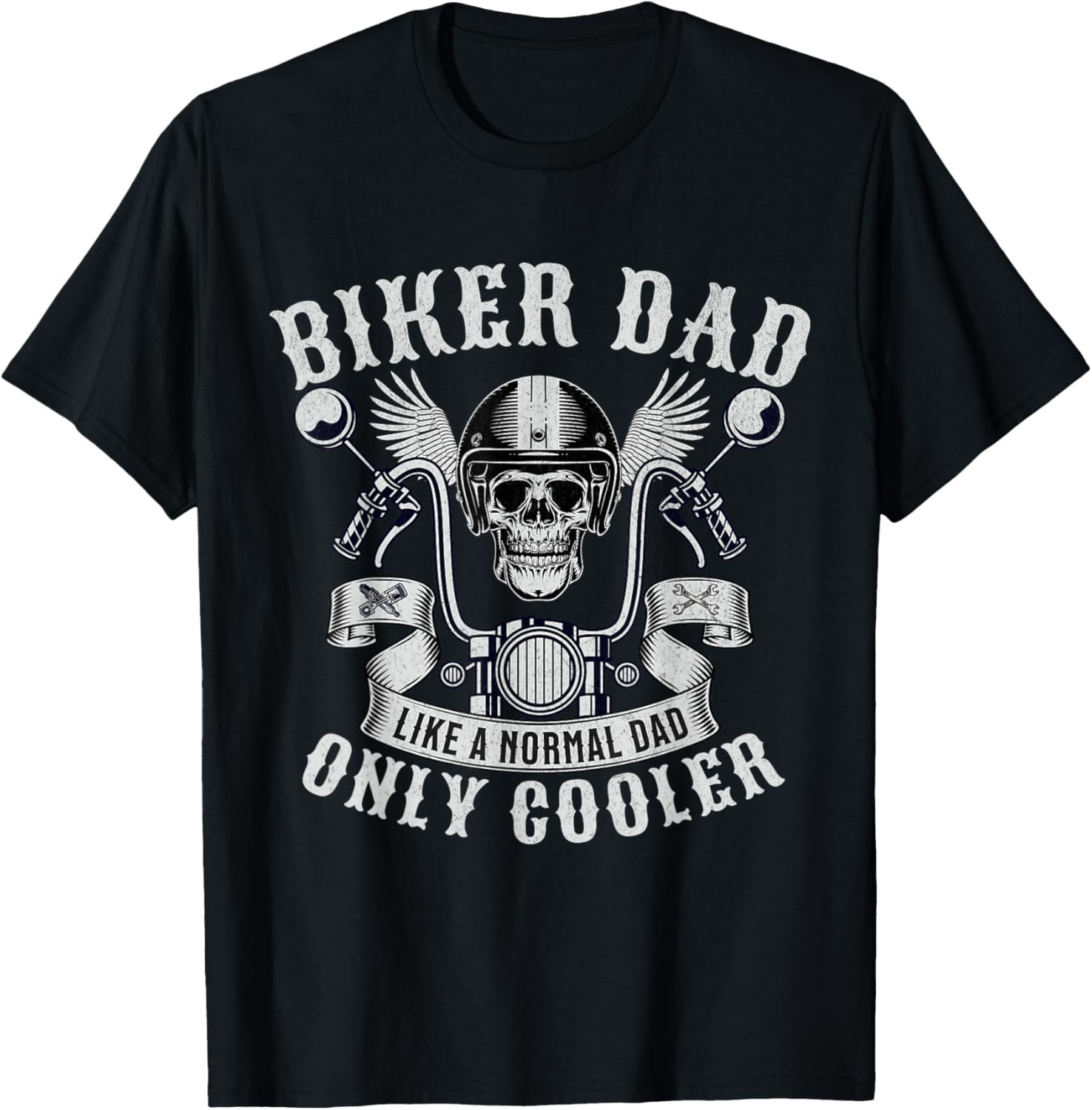 Biker Dad Motorcycle Father Rider Biker Dad Father’s Day T-Shirt