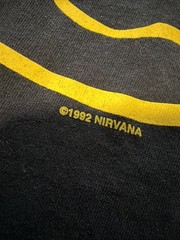 Nirvana Smiley Face shirt. Vintage 1992. No Tag Size Large.