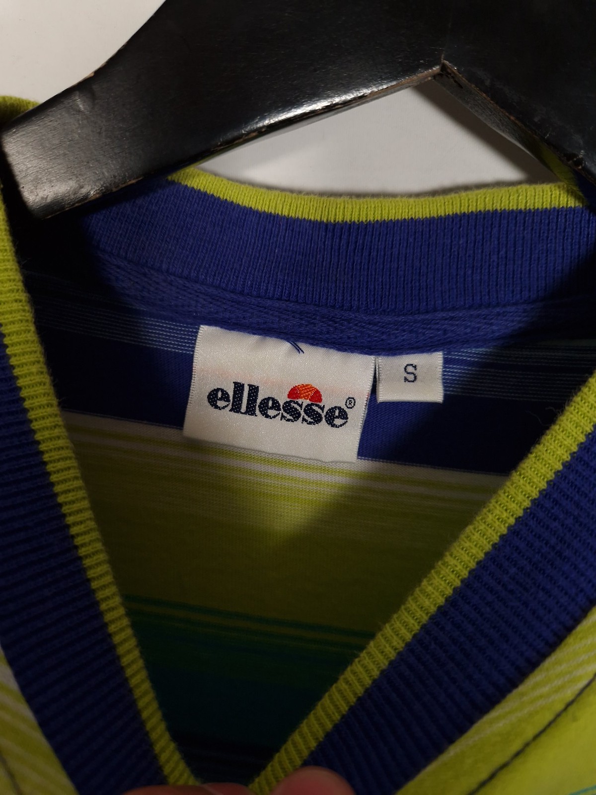Ellesse T-Shirt Size Small Men's Multicoloured Striped Cotton Casual Crew Neck gallery