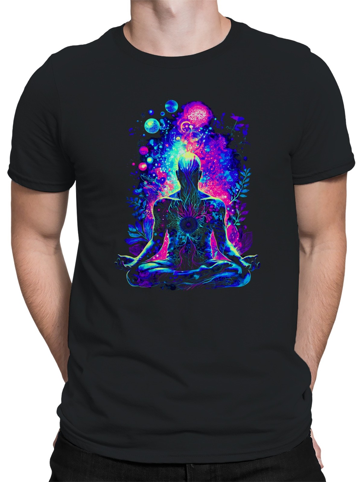 Cosmic Meditation Energy Art Men's T-shirt gallery