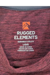 Rugged Elements Heather Burgundy Performance Shirt Men’s Large Outdoor Workout