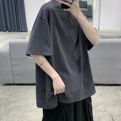 Oversized Summer Short Sleeve Men’s T Shirt New Fashion Solid Loose O-Neck