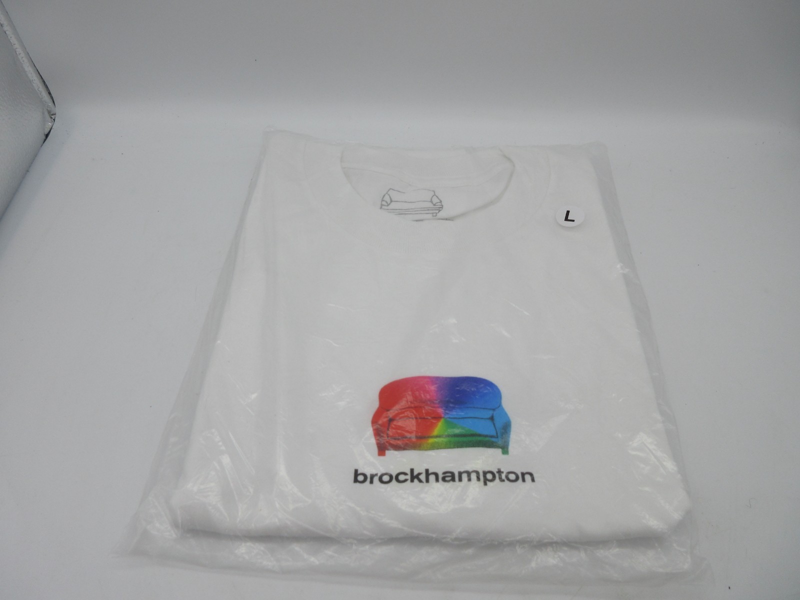 Brockhampton Couch Logo Band T-Shirt White Size Unisex Large NEW IN PACKAGE gallery
