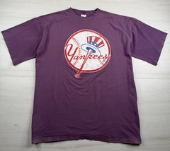 Vtg Salem Sportswear Yankees Shirt Single Stitch Sun Faded USA Made 90s 1994 XL