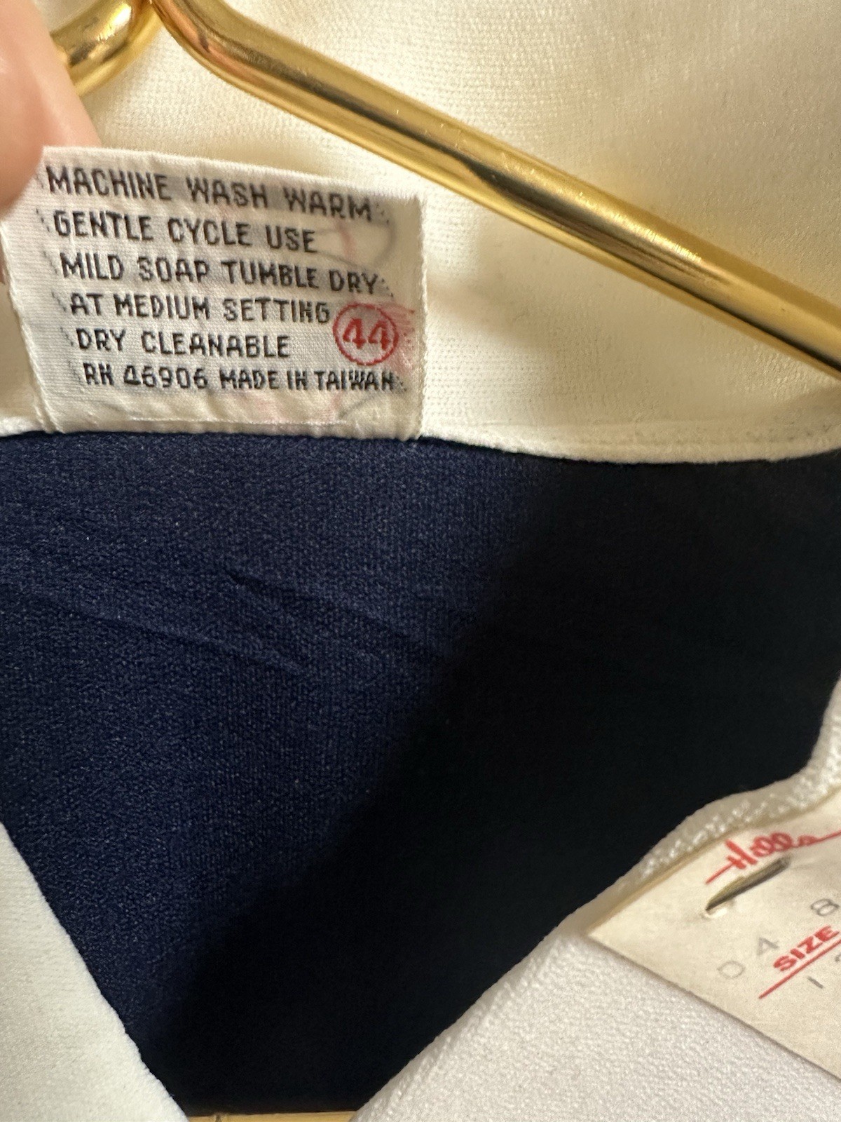 Vnt 60s 70s Matisse Nylon Dagger Collar Shirt Sz 42 Med Blue Zip Short Sleeve gallery