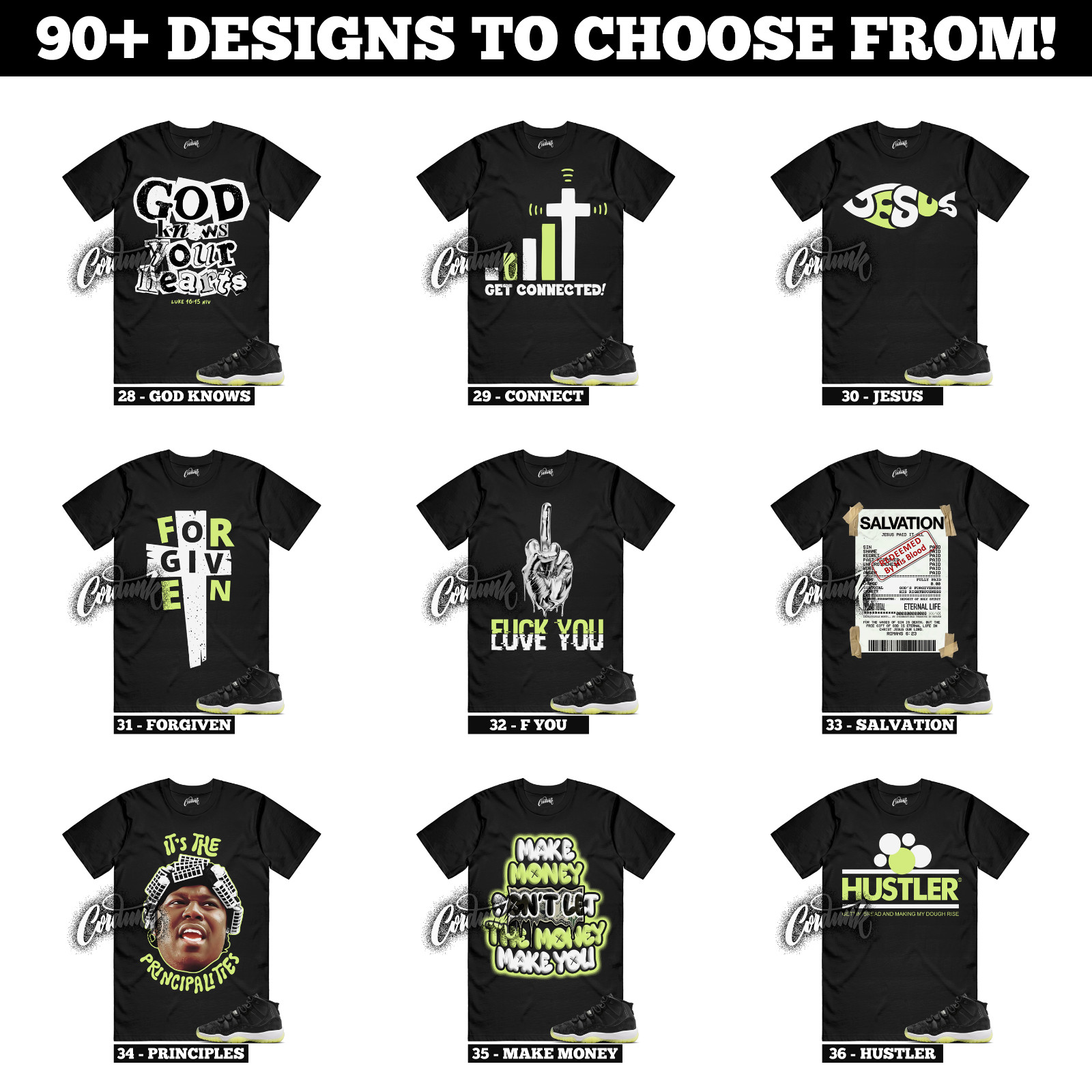 11 Inner Beast GS Barely Volt Dark Raisin White Black Luminous Green 5 T Shirt gallery