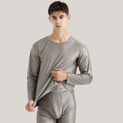 Men EMF EMI Shielding Long Sleeve Top 100% Silver Fiber Anti-Radiation Shirt