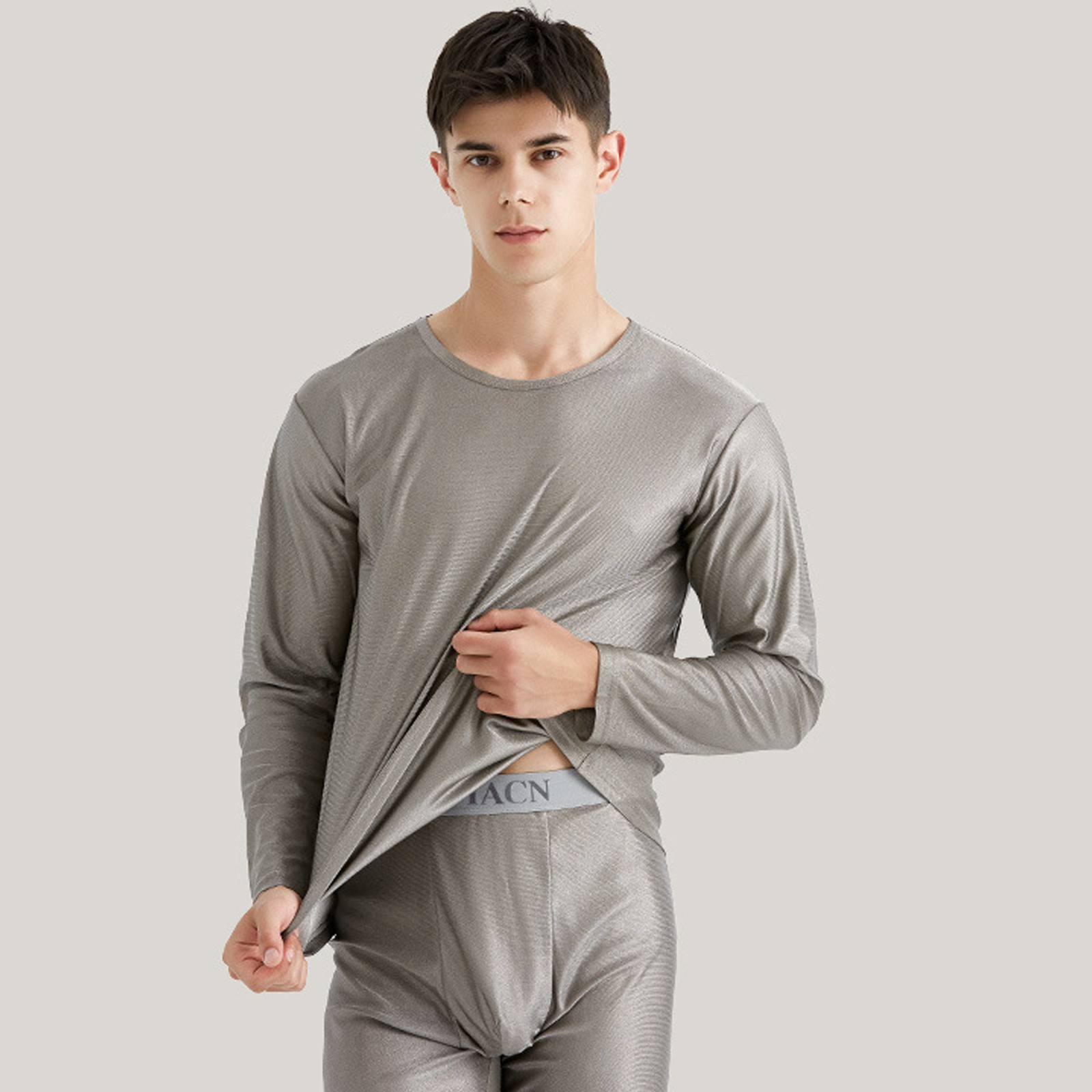 Men EMF EMI Shielding Long Sleeve Top 100% Silver Fiber Anti-Radiation Shirt gallery