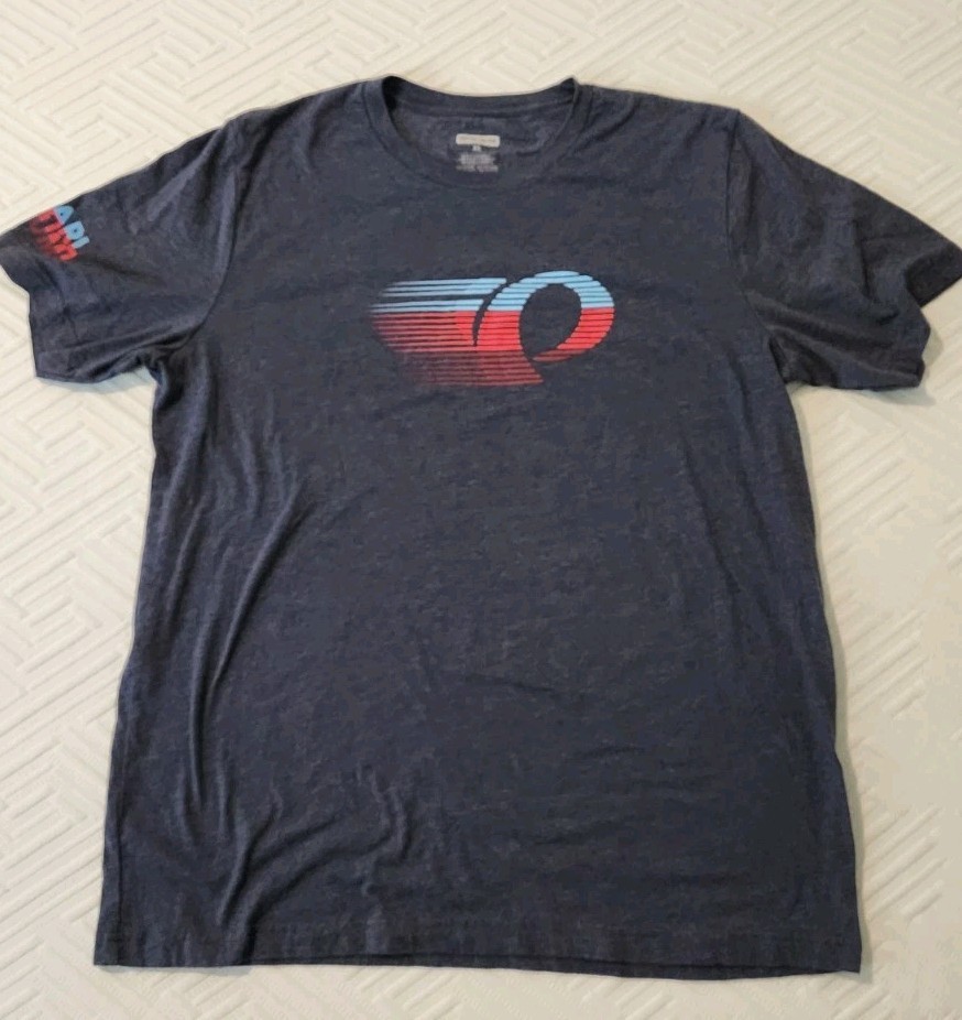 Pearl Izumi T Shirt Men's XL graphic Tee Cycling Logo Blue gallery