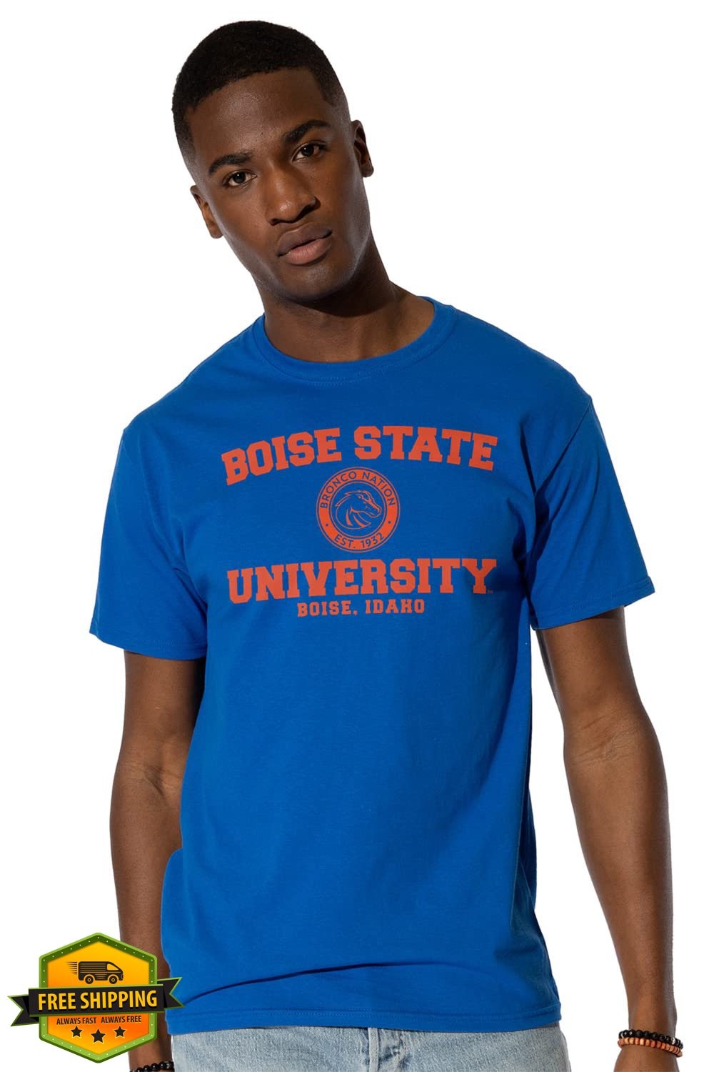 LOGOVISION Collegiate Distressed Circle Logo Unisex Cotton T-Shirt gallery