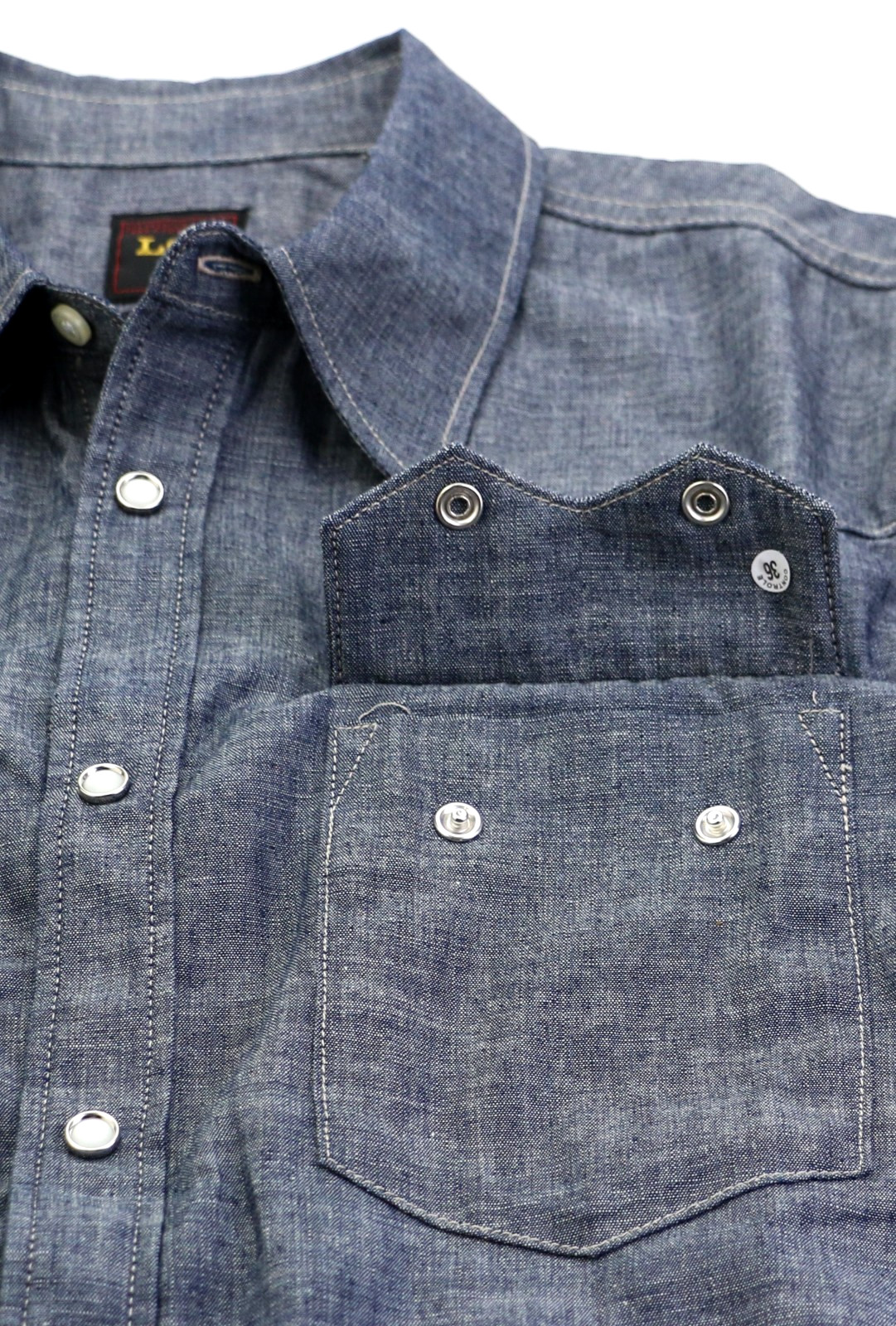 Lee 101 '50s Western Shirt Men's Sizes Kaihara Japanese Selvedge Denim 7 oz. Dry gallery