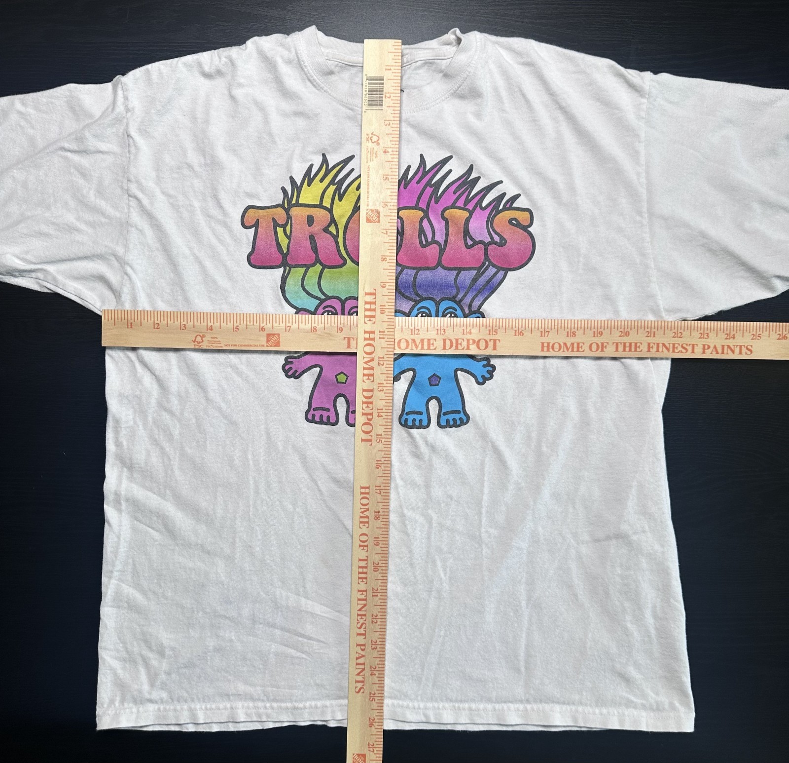 Good Luck Trolls 60th Anniversary White T-Shirt Men's X-Large DreamWorks gallery