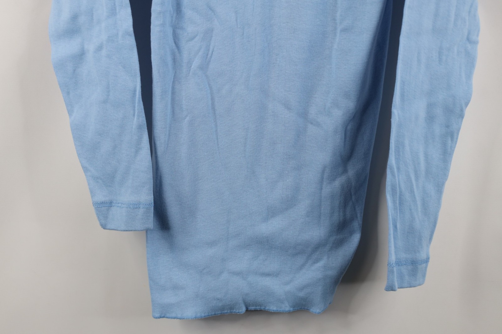 Vtg 80s 90s Streetwear Mens Medium Blank Thermal Ribbed Knit Henley T-Shirt USA gallery