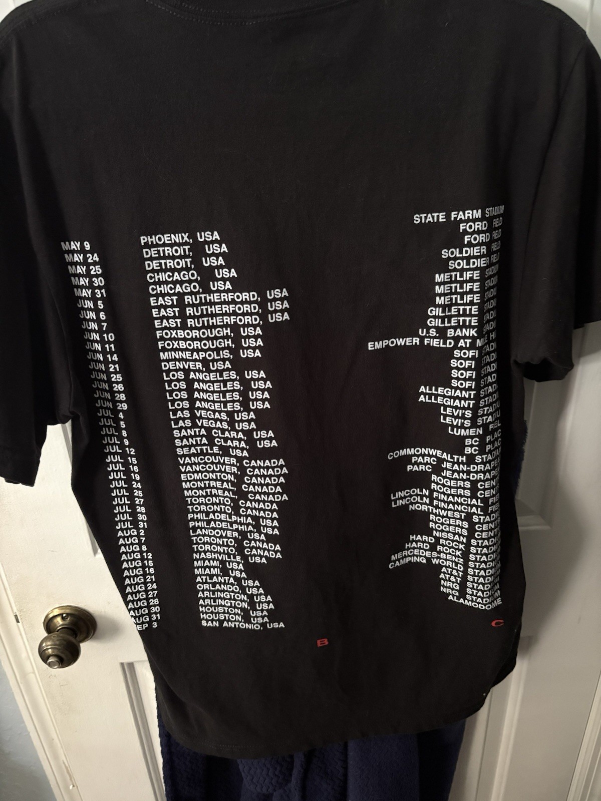 Weeknd tour Men's Playboi Carti Black Graphic Print Short Sleeve T-Shirt gallery