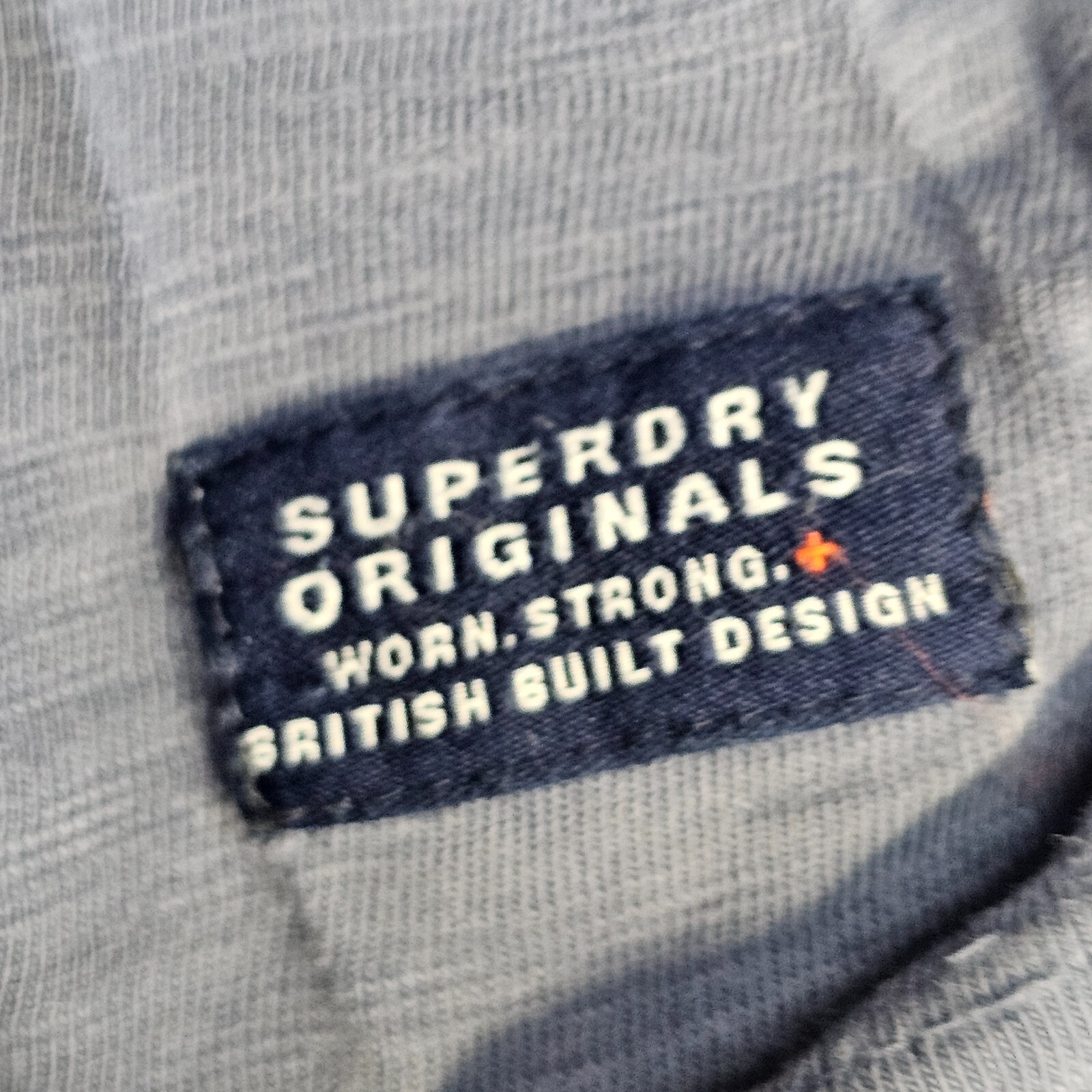 Distressed* Superdry Shirt Medium Pocket Logo T-Shirt Mens Blue V1 gallery
