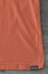 Men’s Eddie Bauer orange short-sleeve cotton graphic T-shirt (XL)