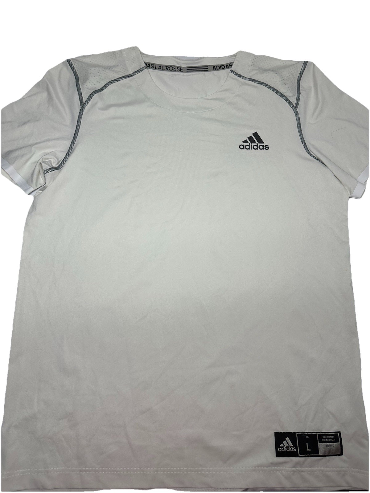 adidas The Go-To Performance Tee T-Shirt Men Size L White Activewear gallery