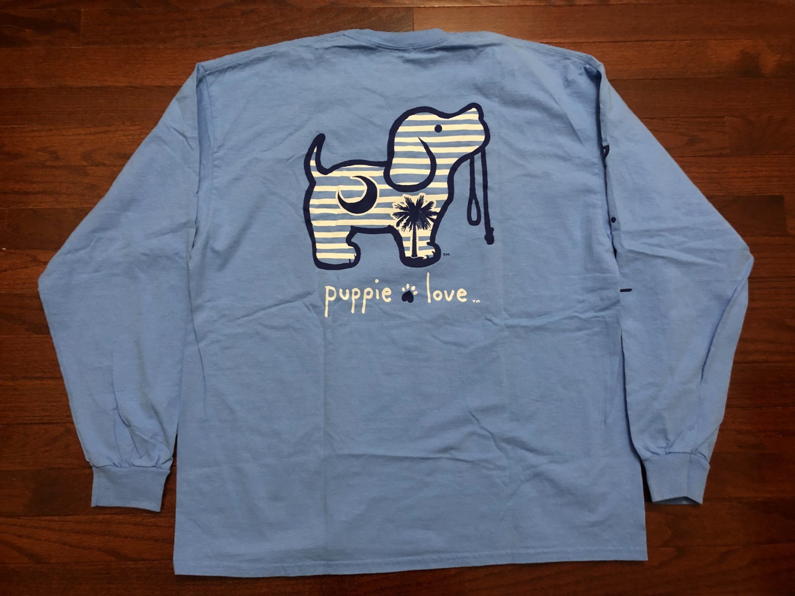 PUPPY LOVE L/S T SHIRT MENS XL BLUE SAVE LOVE RESCUE DOG SOUTH CAROLINA FLAG gallery