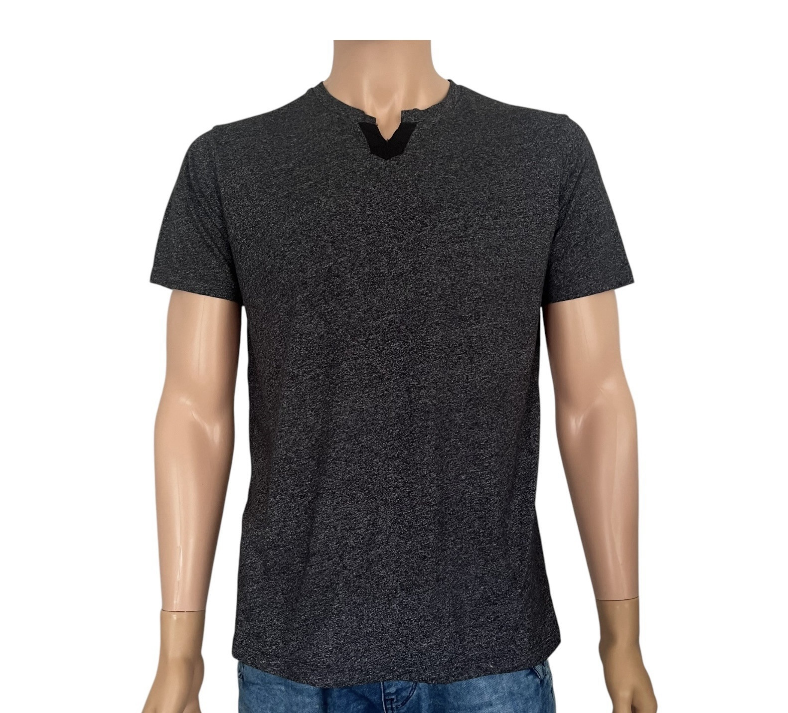 Siva casual/simple carcoal minimalist T-Shirt round/V-neck detailed Men Large