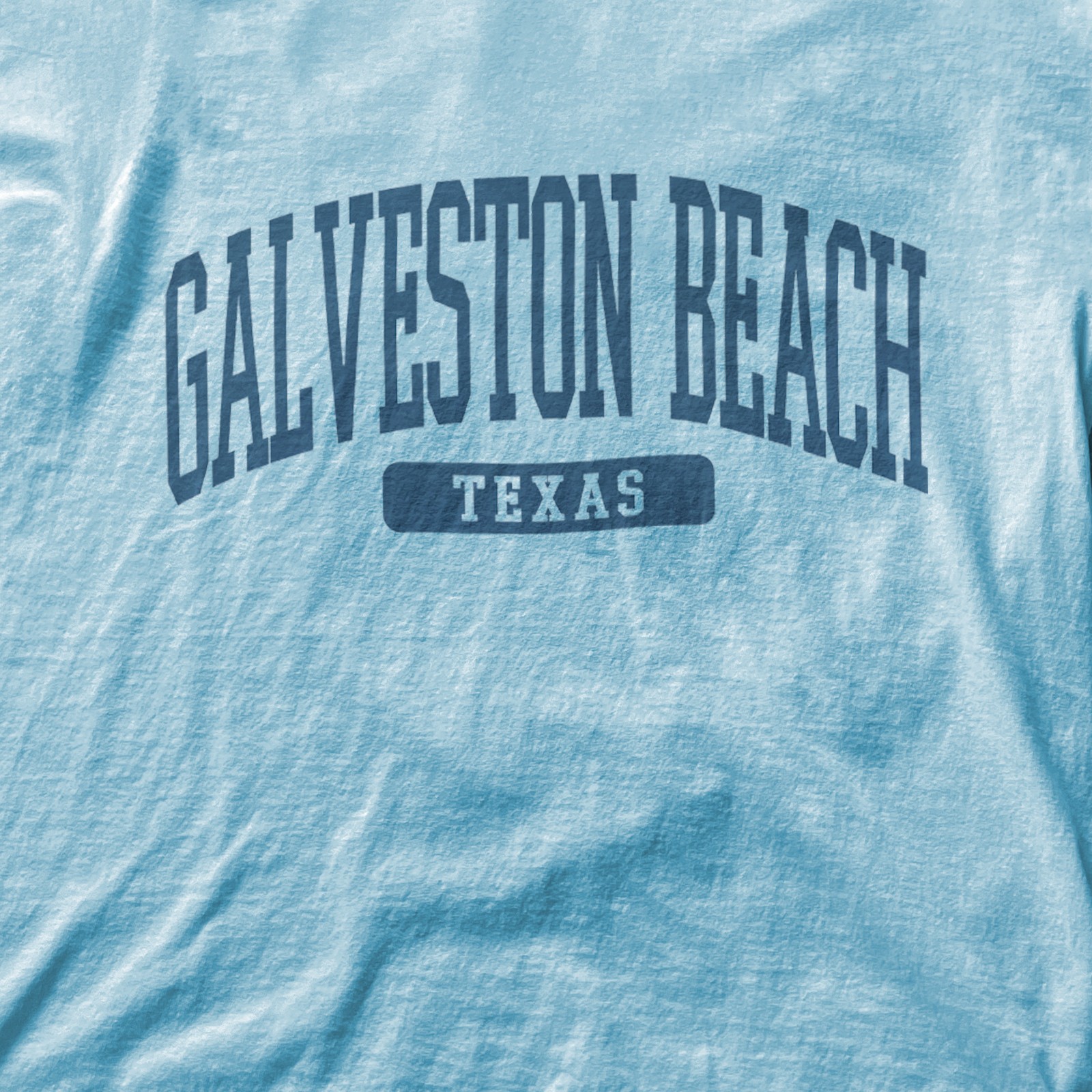 Galveston Beach Texas Souvenir Beach, Vintage, Minimalist T-Shirt Light Blue gallery