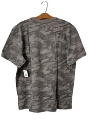 Life Is Good Crusher Tee Medium Short Sleeve The Buck Stops Here Camo Gray NEW