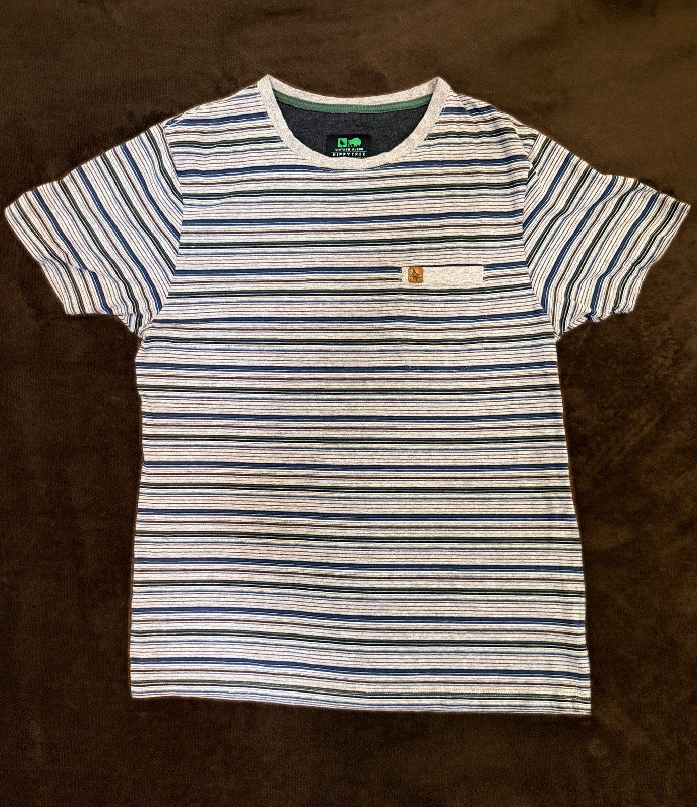 Hippytree Short Sleeve Shirt Reno Heather Grey Striped Men’s Medium gallery