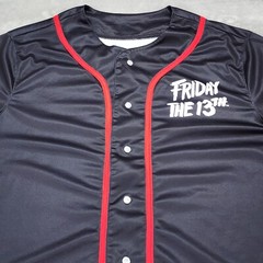 Friday the 13th Jersey Mens Extra Large Black Hybrid Apparel Baseball Horror