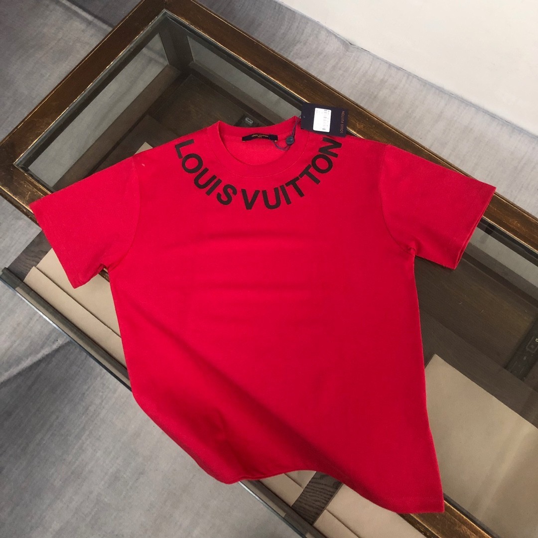 New Moncler Red Summer Crew-Neck Short-Sleeve Shirt M