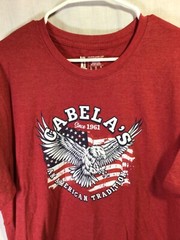 Cabela’s An American Tradition (Eagle) Red XL Cotton Blend T Shirt T17