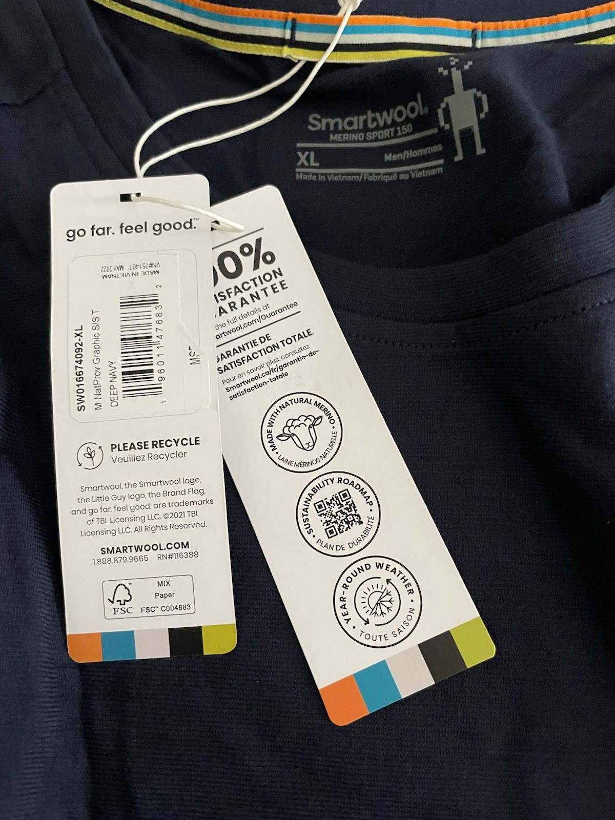 Smartwool Mens T Shirt XL Merino Sport 150 Mushrooms Shrooms Provisions NWT gallery