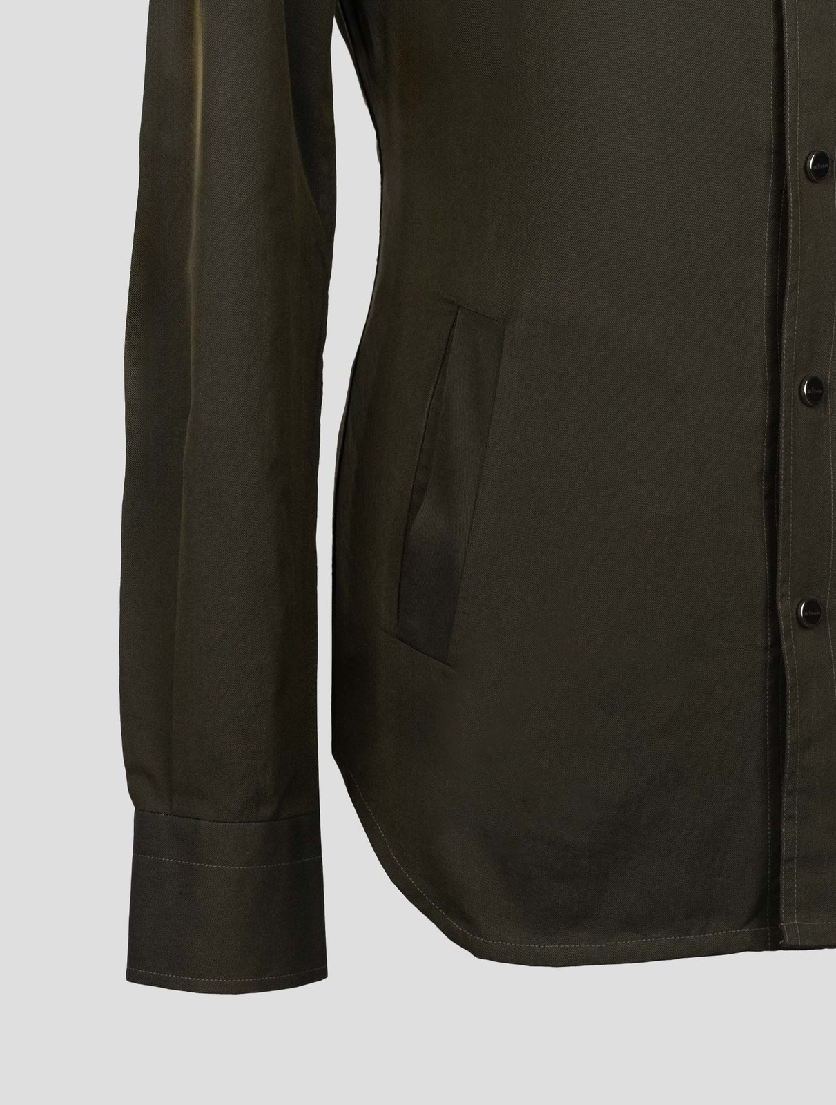 NEW KITON DARK GREEN COTTON SHIRT MARIANO EU 56 - US 46 - 2XL KME51 gallery