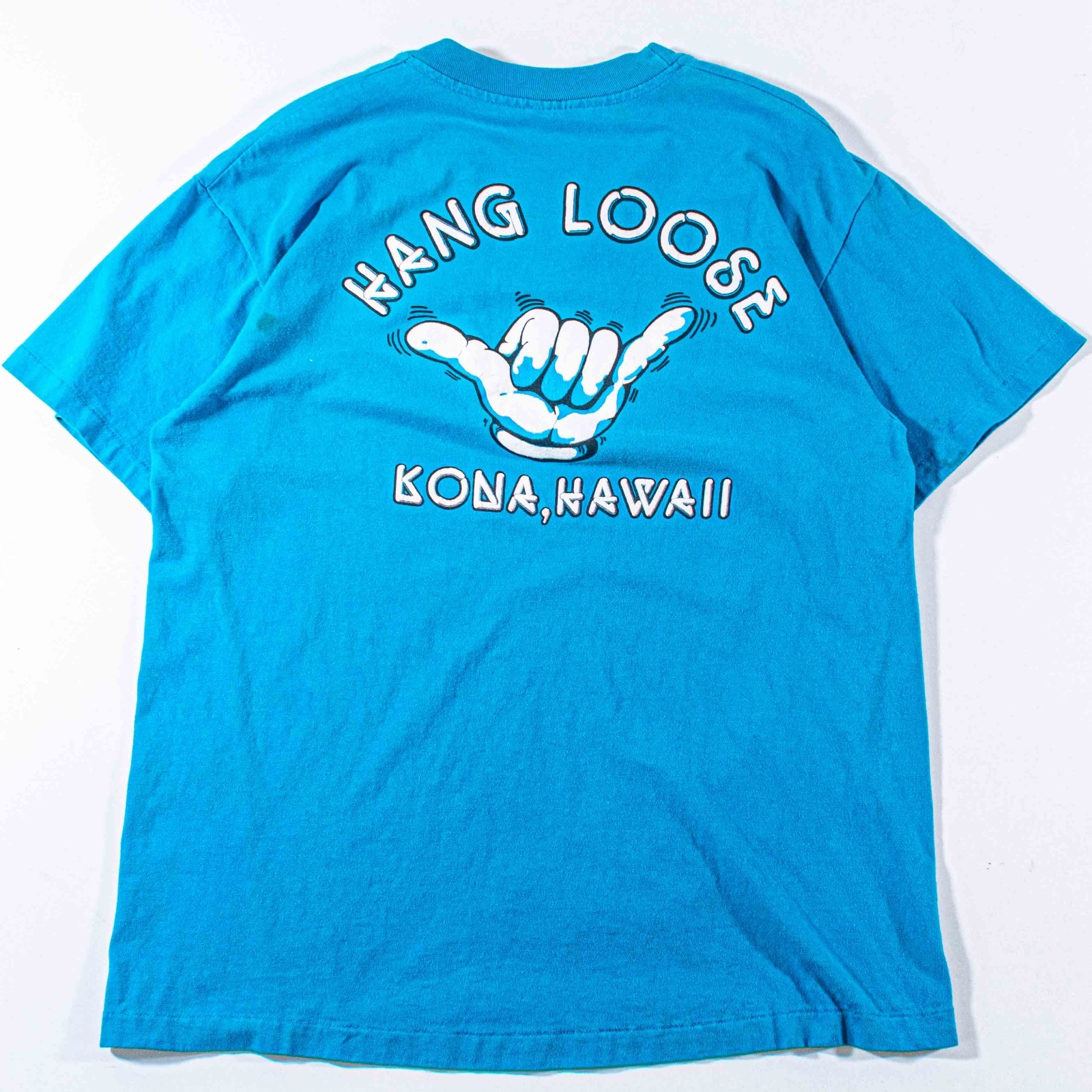 Vintage Kona Hawaii T-Shirt L Sun Faded Shaka Hand Hang Loose Hanes Heavyweight gallery