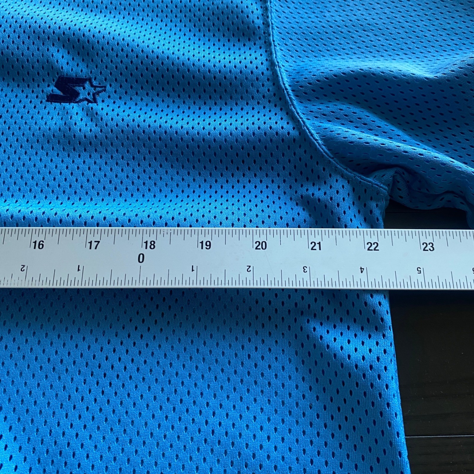 Starter Shirt Medium Vintage Mens Blue Mesh V-Neck Athletic Jersey Sportswear gallery