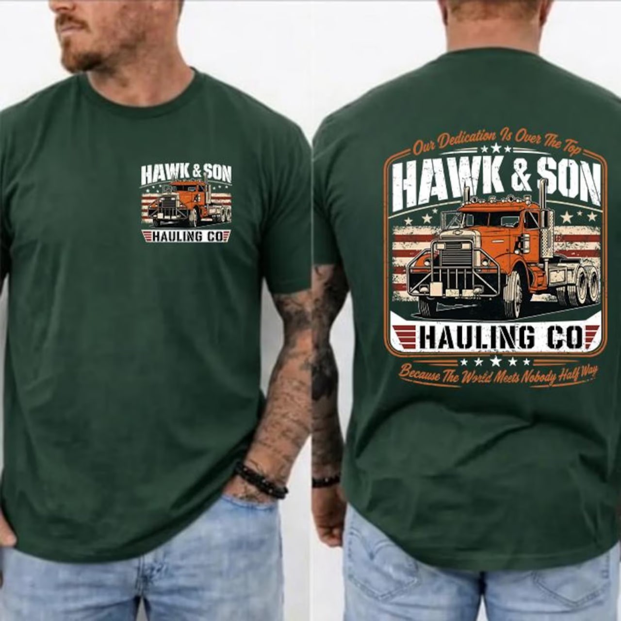 Over The Top Trucker Shirt, Hawk and Son shirt,Vintage Arm Wrestling Movie Shirt gallery