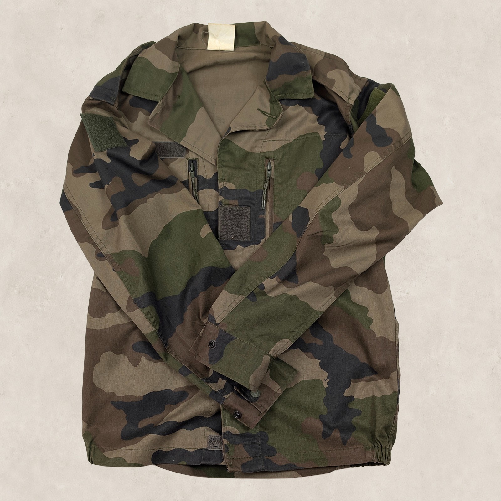 paul boye mens french military cce camo f2 combat jacket shirt size 88c small