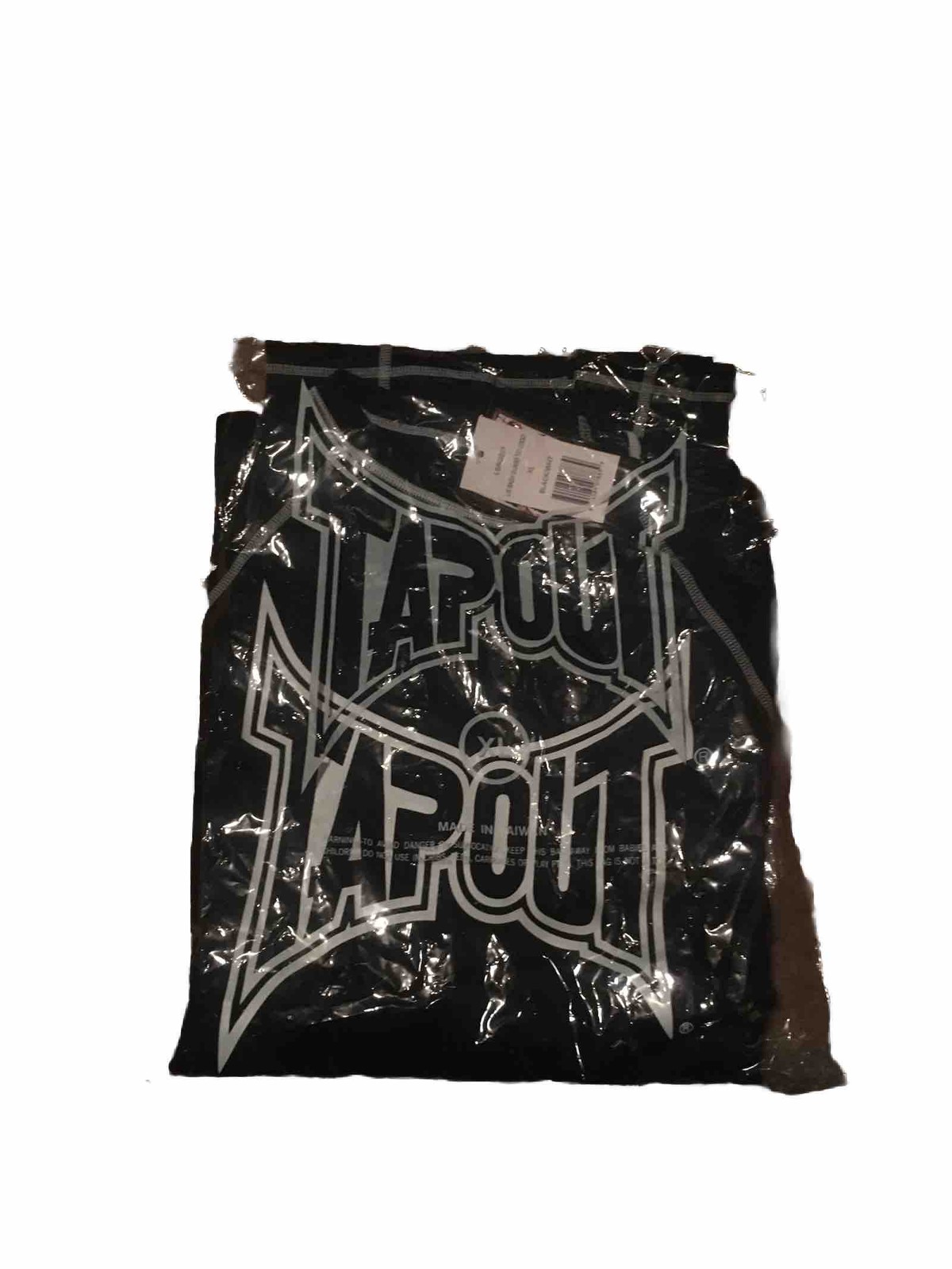 Tapout Shirt Mens Extra large Black/White MMA Long Sleeve Nylon/Spandex w/tags gallery