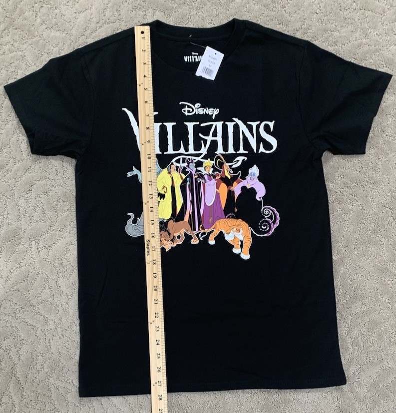 Disney Villains T-Shirt Adult M – Black Graphic Tee – Official Movie Logo – NWT gallery