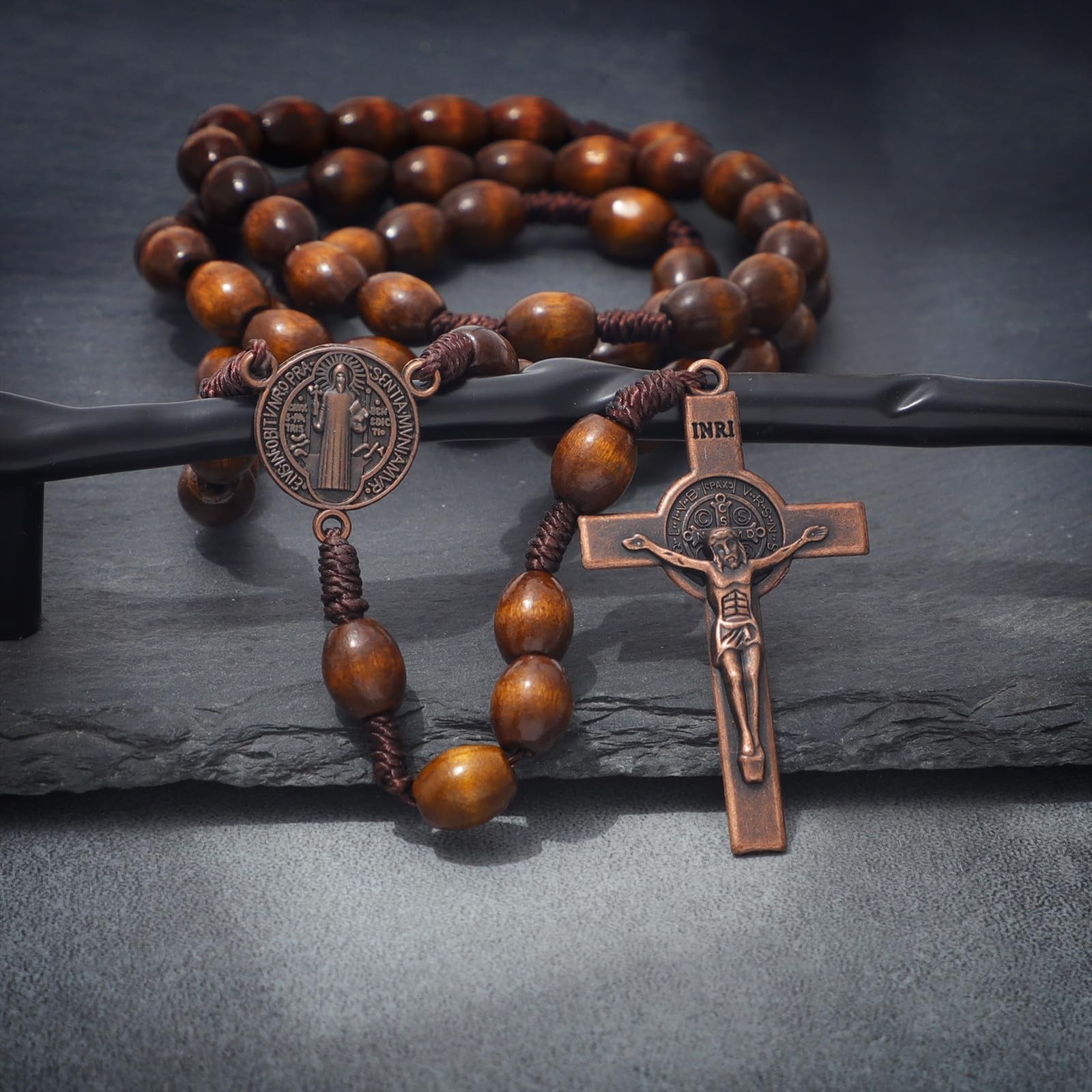 Handmade Wooden Catholic Rosaries, Rosary Beads Necklace Catholic Christian P... gallery