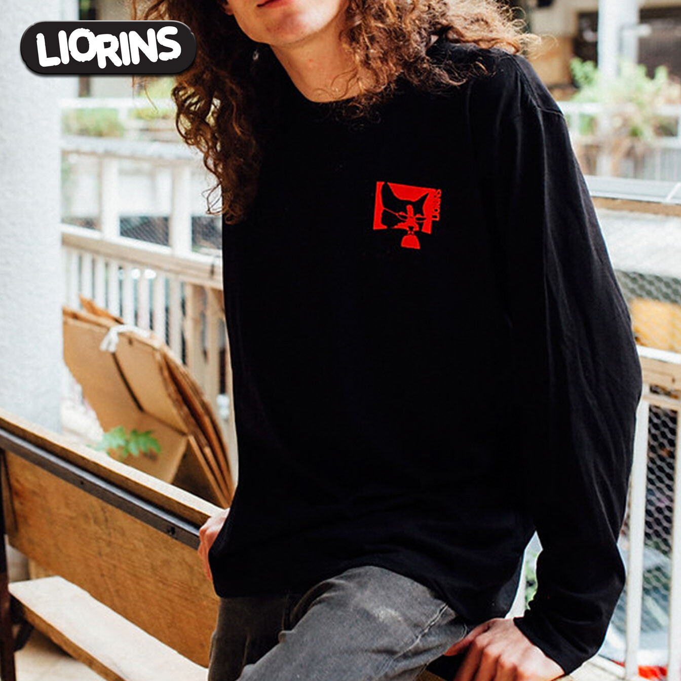 CAT Black Tee LIORINS STREETWEAR Men Unisex Long Sleeve Silk Screen Printing ART gallery